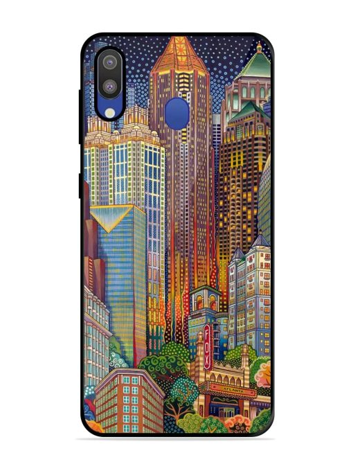 Neon Nightscape Glossy Soft Edge Case for Samsung Galaxy M20 Chachhi