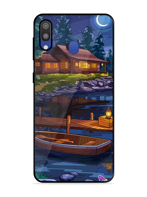 Moonlit Serenity Glossy Soft Edge Case for Samsung Galaxy M20 Chachhi