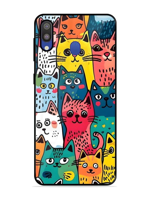 Feline Frenzy Glossy Soft Edge Case for Samsung Galaxy M20