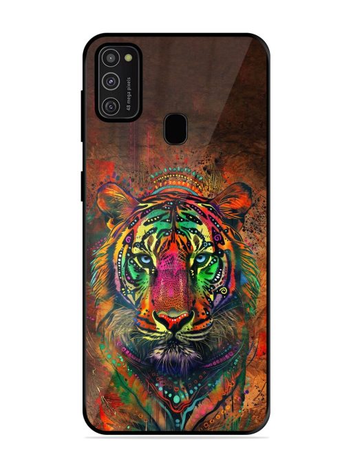 Cosmic Tiger Glossy Soft Edge Case for Samsung Galaxy M21 (2021) Chachhi