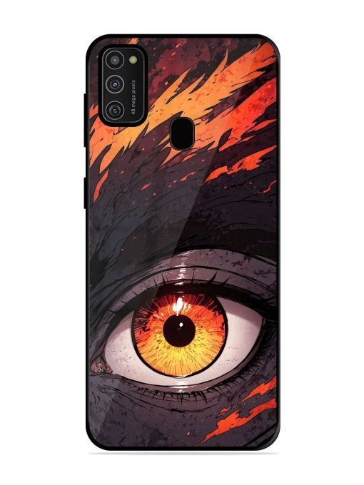 Inferno Gaze Glossy Soft Edge Case for Samsung Galaxy M21 (2021) Chachhi