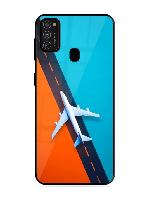 Skyward Bound Glossy Soft Edge Case for Samsung Galaxy M21 (2021) Chachhi