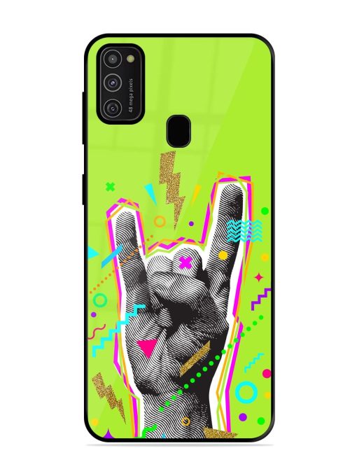 Neon Rock Glossy Soft Edge Case for Samsung Galaxy M21 (2021) Chachhi