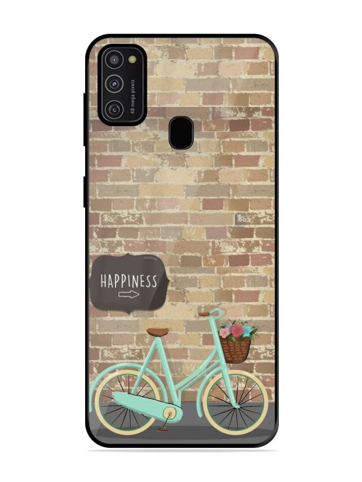 Pedaling Towards Happiness Glossy Soft Edge Case for Samsung Galaxy M21 (2021) Chachhi