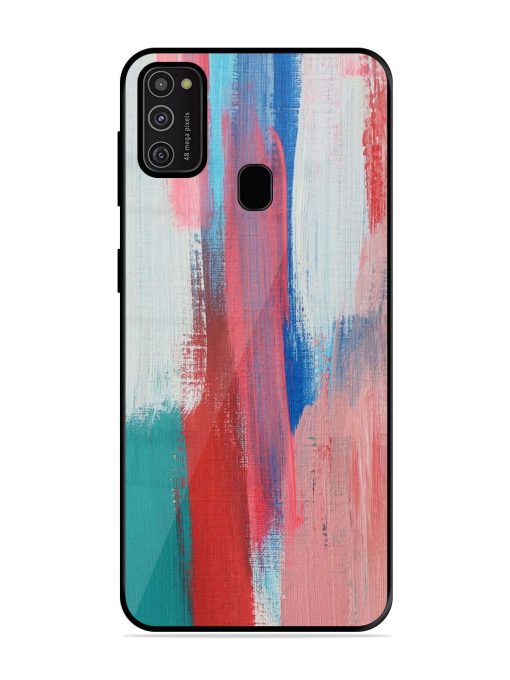 Colorful Chaos Glossy Soft Edge Case for Samsung Galaxy M21 (2021) Chachhi