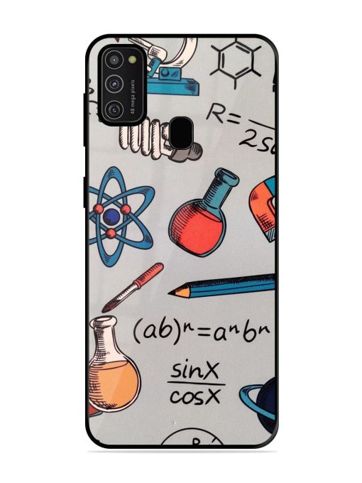 Science Doodle Glossy Soft Edge Case for Samsung Galaxy M21 (2021) Chachhi