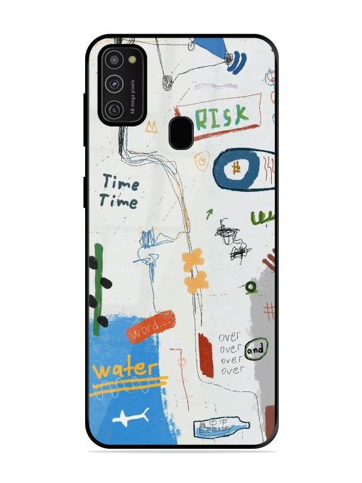 Mind Map Madness Glossy Soft Edge Case for Samsung Galaxy M21 (2021) Chachhi