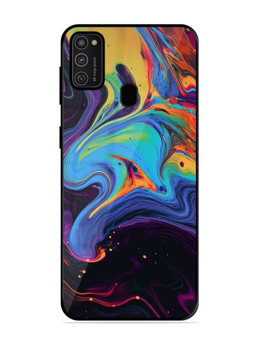 Liquid Dreamscape Glossy Soft Edge Case for Samsung Galaxy M21 (2021) Chachhi