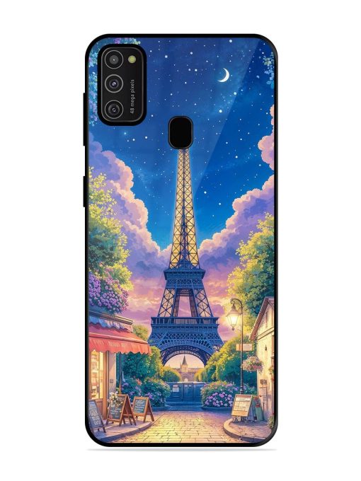 Twilight In Paris Glossy Soft Edge Case for Samsung Galaxy M21 (2021) Chachhi