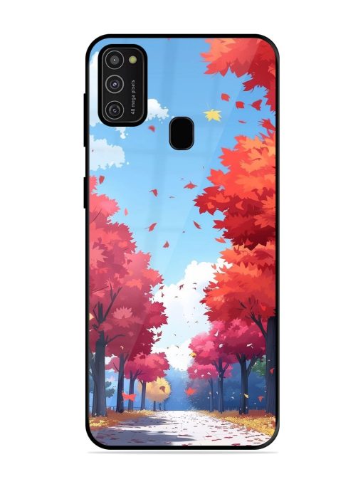 Autumn'S Embrace Glossy Soft Edge Case for Samsung Galaxy M21 (2021) Chachhi