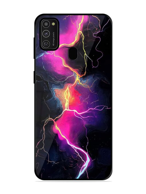 Electric Dreams Glossy Soft Edge Case for Samsung Galaxy M21 (2021)