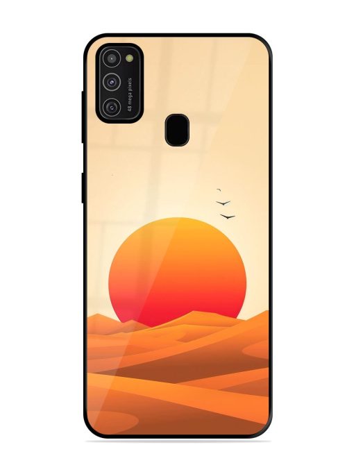 Desert Sunset Glossy Soft Edge Case for Samsung Galaxy M21 (2021) Chachhi