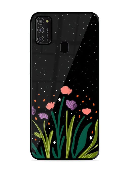 Midnight Bloom Glossy Soft Edge Case for Samsung Galaxy M21 (2021)