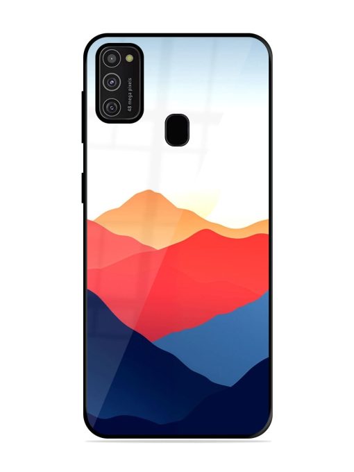 Sunset Peaks Glossy Soft Edge Case for Samsung Galaxy M21 (2021) Chachhi