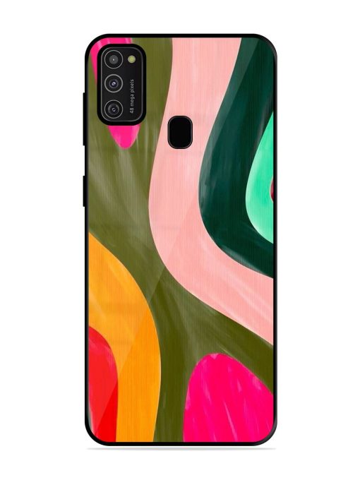 Wavy Wonder Glossy Soft Edge Case for Samsung Galaxy M21 (2021) Chachhi