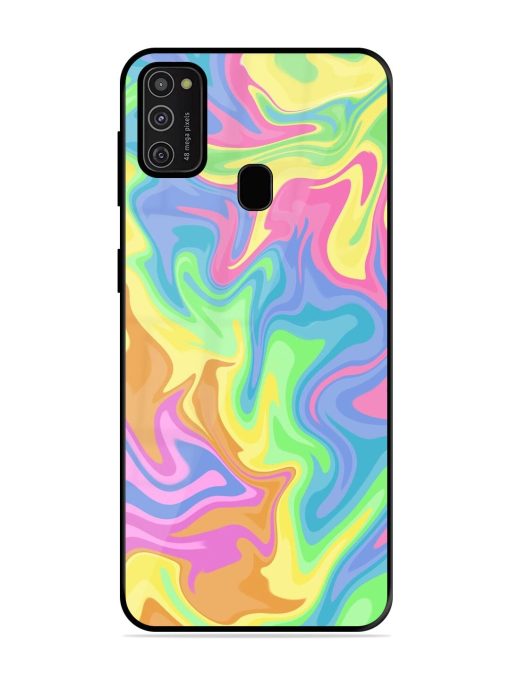 Whimsical Swirl Glossy Soft Edge Case for Samsung Galaxy M21 (2021)