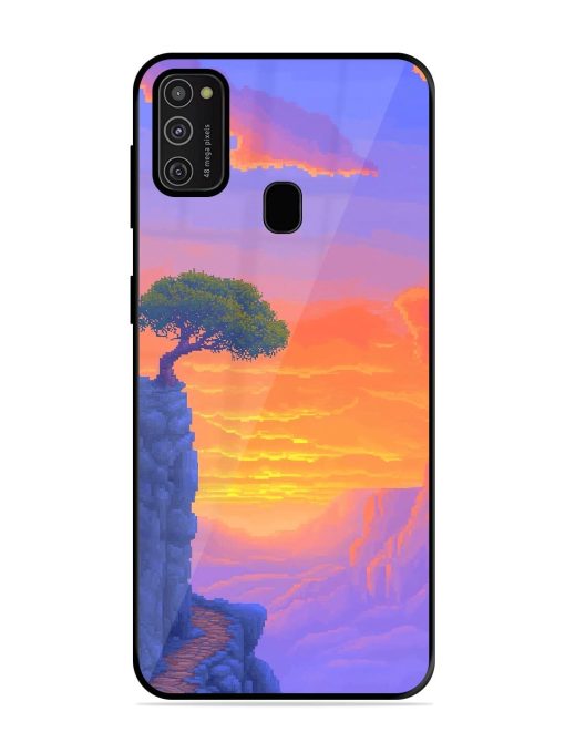 Cliffside Solitude Glossy Soft Edge Case for Samsung Galaxy M21 (2021) Chachhi