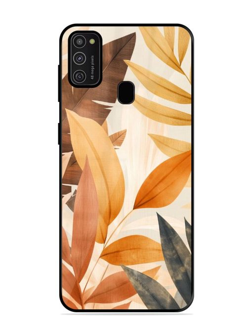 Earthy Elegance Glossy Soft Edge Case for Samsung Galaxy M21 (2021) Chachhi