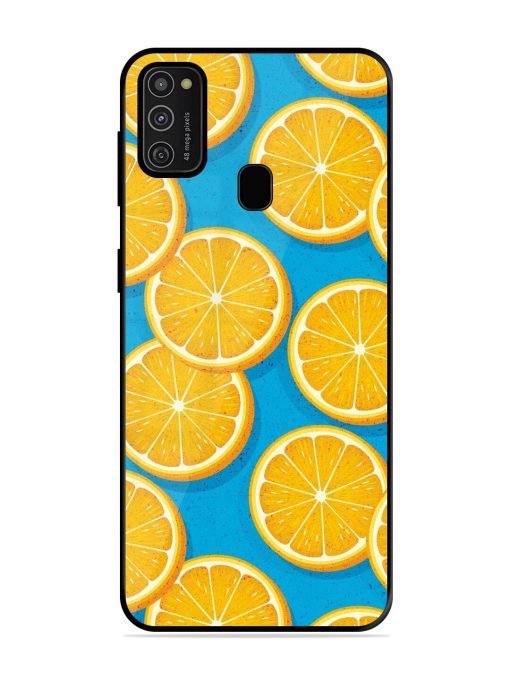 Citrus Symphony Glossy Soft Edge Case for Samsung Galaxy M21 (2021) Chachhi