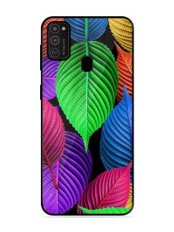 Rainbow Leaf Symphony Glossy Soft Edge Case for Samsung Galaxy M21 (2021)