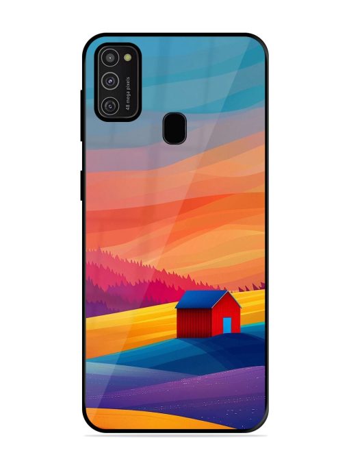 Sunset Solitude Glossy Soft Edge Case for Samsung Galaxy M21 (2021) Chachhi