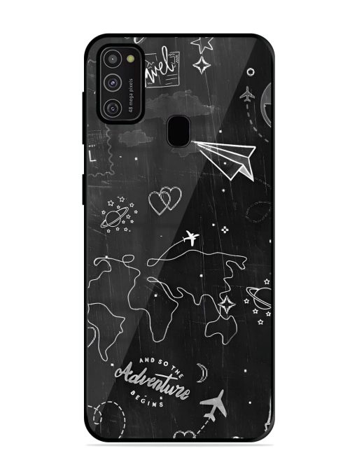 Wanderlust Sketchbook Glossy Soft Edge Case for Samsung Galaxy M21 (2021) Chachhi