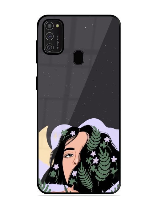 Lunar Lullaby Glossy Soft Edge Case for Samsung Galaxy M21 (2021) Chachhi