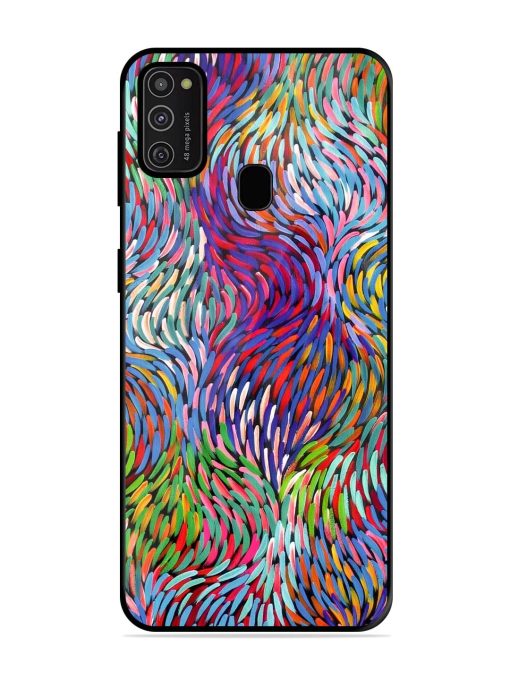 Vibrant Waves Glossy Soft Edge Case for Samsung Galaxy M21 (2021) Chachhi