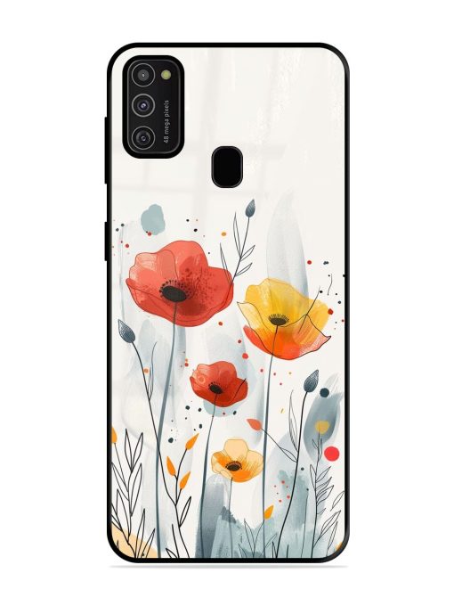 Poppy Fields Glossy Soft Edge Case for Samsung Galaxy M21 (2021)