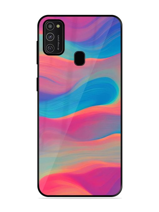 Wavy Wonder Glossy Soft Edge Case for Samsung Galaxy M21 (2021)