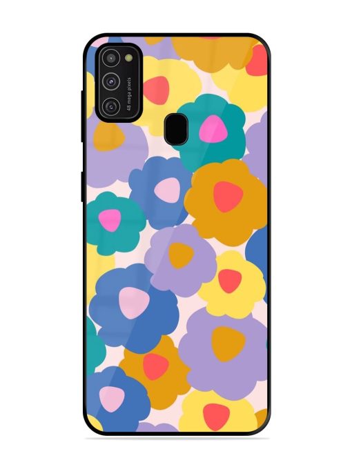 Flower Power Glossy Soft Edge Case for Samsung Galaxy M21 (2021) Chachhi