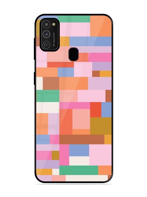 Colorful Chaos Glossy Soft Edge Case for Samsung Galaxy M21 (2021)