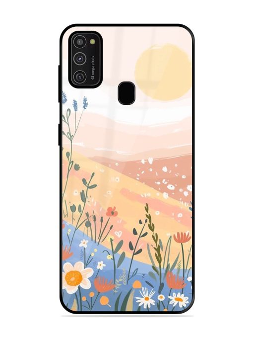 Golden Hour Blooms Glossy Soft Edge Case for Samsung Galaxy M21 (2021)