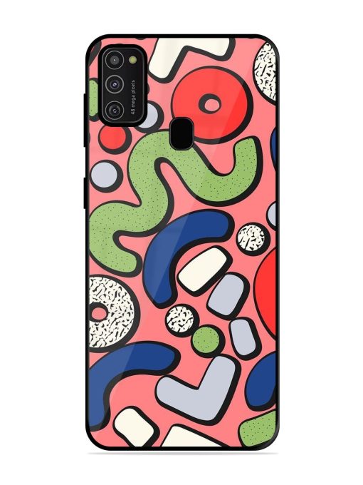 Groovy Geometric Shapes Glossy Soft Edge Case for Samsung Galaxy M21 (2021)