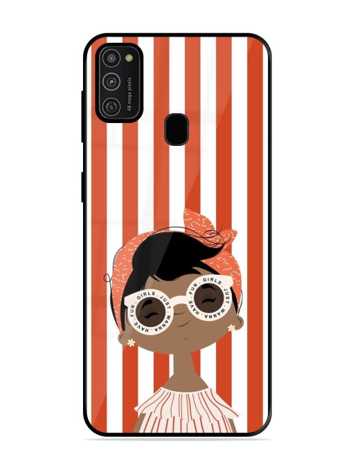 Girls Just Wanna Have Fun Glossy Soft Edge Case for Samsung Galaxy M21 (2021)