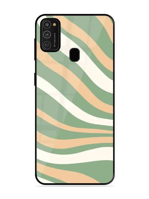 Wavy Pastel Paradise Glossy Soft Edge Case for Samsung Galaxy M21 (2021)