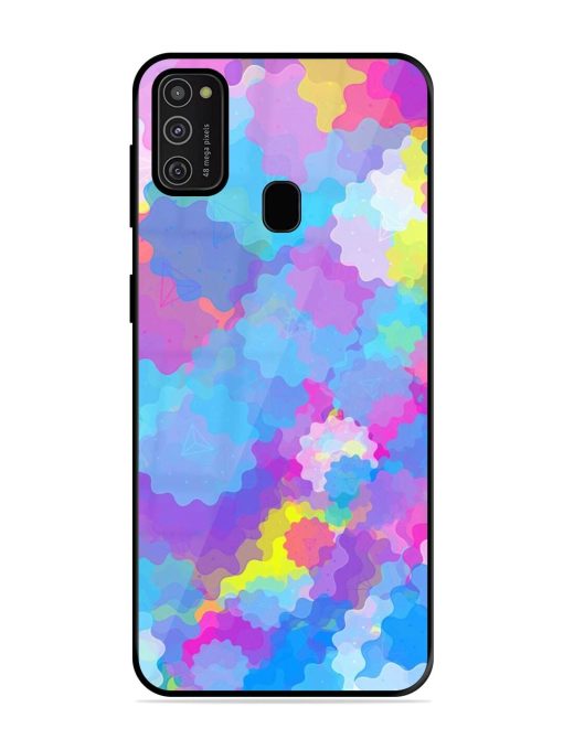 Psychedelic Cloud Burst Glossy Soft Edge Case for Samsung Galaxy M21 (2021)