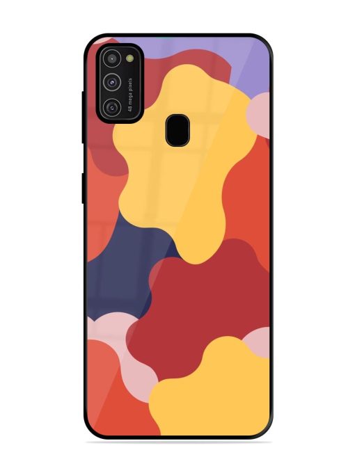 Gooey Color Chaos Glossy Soft Edge Case for Samsung Galaxy M21 (2021) Chachhi