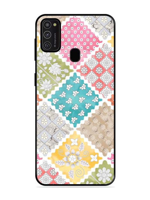 Patchwork Dreamscape Glossy Soft Edge Case for Samsung Galaxy M21 (2021) Chachhi