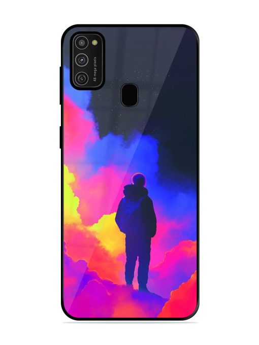 Cosmic Wanderer Glossy Soft Edge Case for Samsung Galaxy M21 (2021) Chachhi