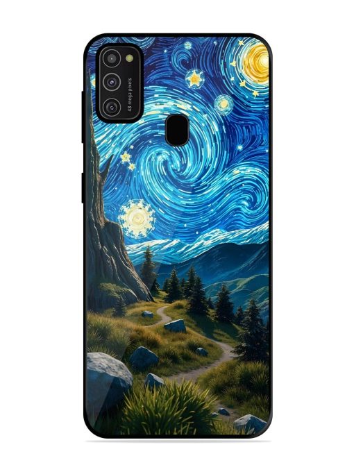 Starry Night In The Shire Glossy Soft Edge Case for Samsung Galaxy M21 (2021) Chachhi