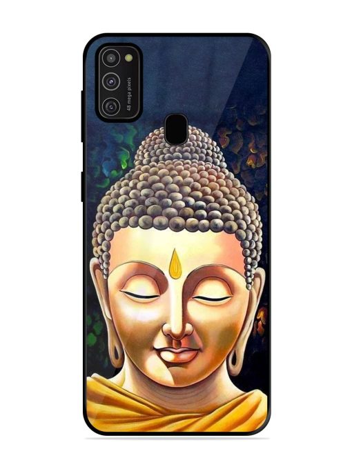 Buddha Face Glossy Soft Edge Case for Samsung Galaxy M21 (2021) Chachhi