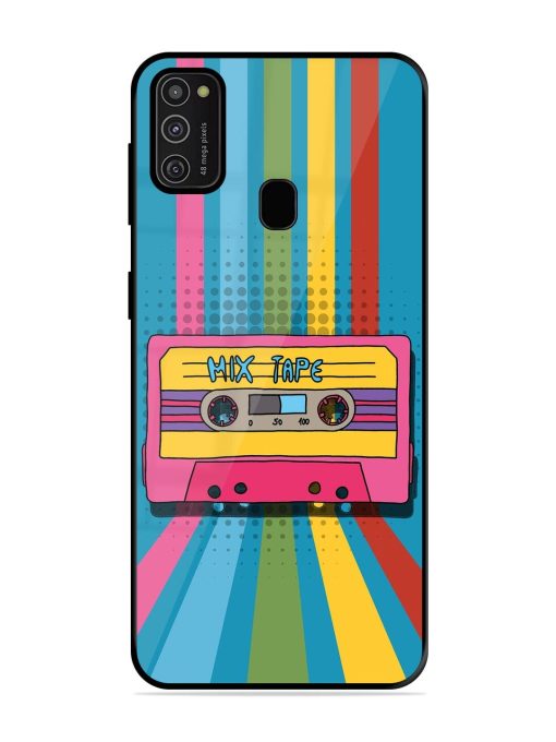 Retro Cassette Tapes Glossy Soft Edge Case for Samsung Galaxy M21 (2021) Chachhi