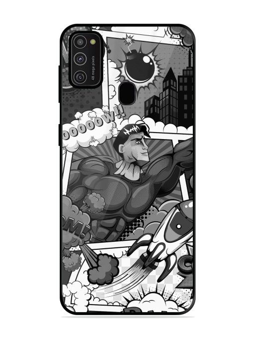 Comic Book Chaos Glossy Soft Edge Case for Samsung Galaxy M21 (2021)