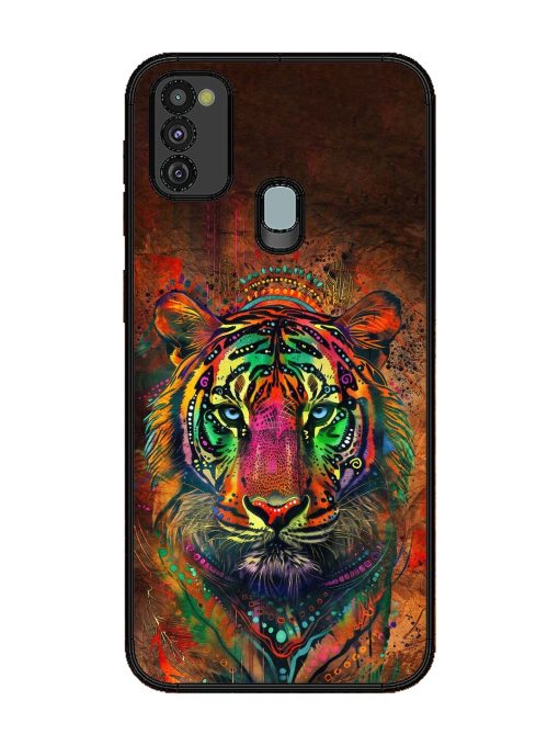 Cosmic Tiger Glossy Soft Edge Case for Samsung Galaxy M21 (4G) Chachhi