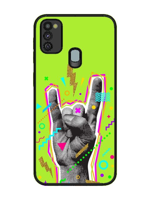 Neon Rock Glossy Soft Edge Case for Samsung Galaxy M21 (4G) Chachhi