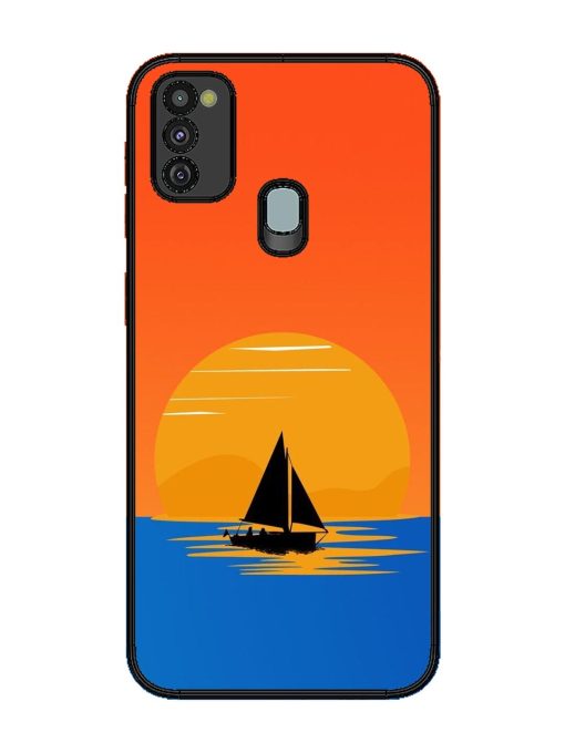 Sunset Sail Glossy Soft Edge Case for Samsung Galaxy M21 (4G) Chachhi