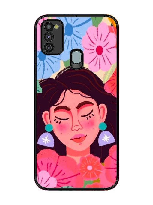 Blooming Serenity Glossy Soft Edge Case for Samsung Galaxy M21 (4G) Chachhi