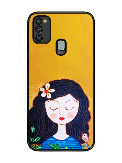 Girl Illustration Glossy Soft Edge Case for Samsung Galaxy M21 (4G)