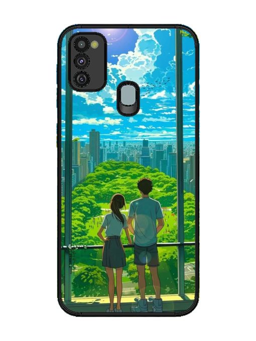 Cyberpunk Dreamscape Glossy Soft Edge Case for Samsung Galaxy M21 (4G) Chachhi